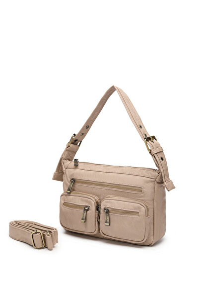 Solo Bag Washed Leather Multi-Compartment Stylish Shoulder and Crossbody Bag