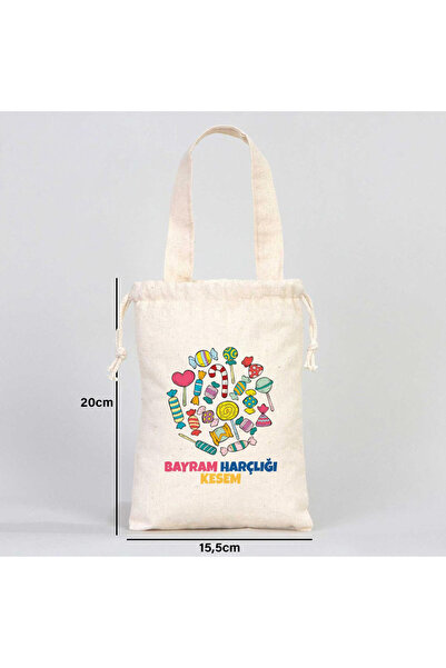 Pamusan 1 Adet Bayram Harçlık Kesesi - Tek Tutma Kısa Kulp 15x20 cm - 10lu Pa...