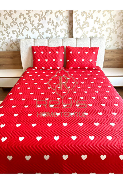 REYS Pinterest Kalpli Çift Taraflı Çift Kişilik Çok Amaçlı Yatak Örtüsü Takım...