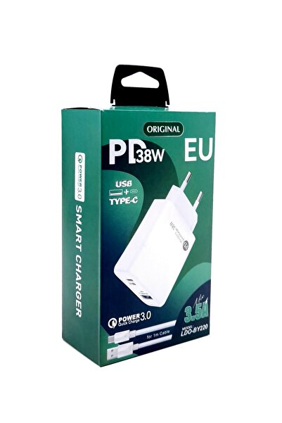 PD CHARGER 220V USB-A / TYPE C + SAMSUNG CABLE