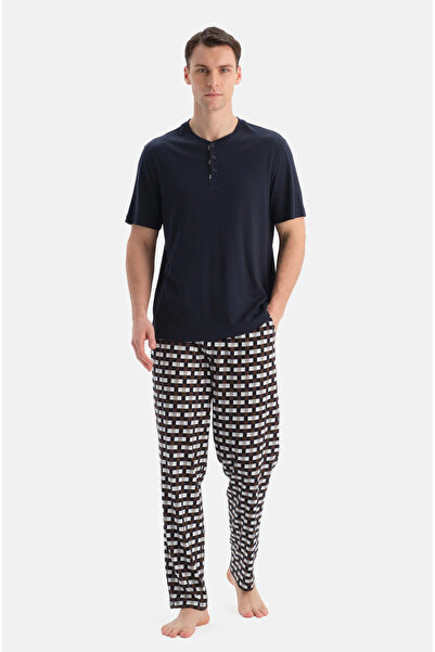 Dagi Ανδρικό κοντομάνικο σετ πιτζάμες 50% μοντέλο 50% βαμβάκι