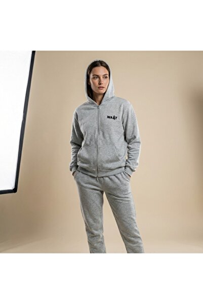 EFFRENATU Livo Gray Pajama Set with Bow Print Long Sleeve Top & Comfortable B...