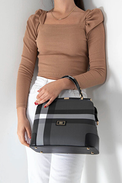 Silver Polo Women's / Girls' Shoulder Bag 706-33743 Bag M129 Black-Matte Black