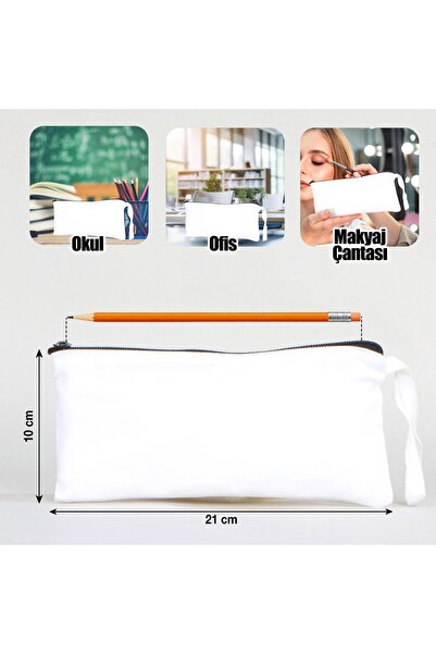 Pamusan 1 adet Boyanabilir Bez Kalemlik - 21x10cm Boyutlarında -Kalemsiz - 10 adet yanında alınır