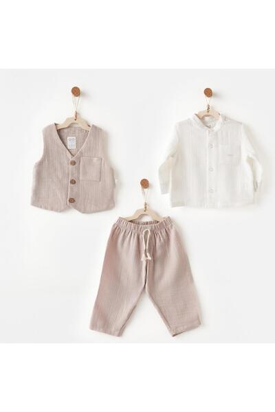 andywawa Baby Muslin Set Beige