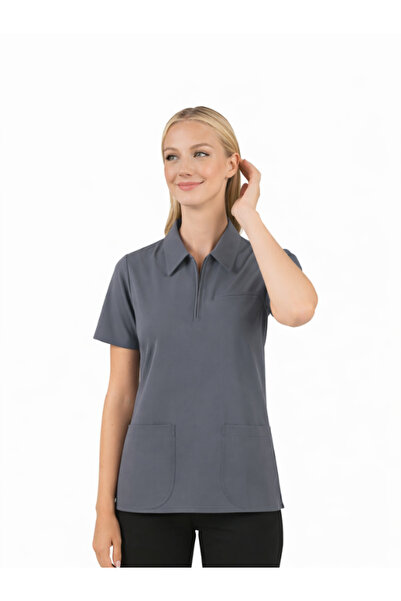 LITTE Uniformă chirurgicală unisex din Lycra pentru medici și asistente, afum...