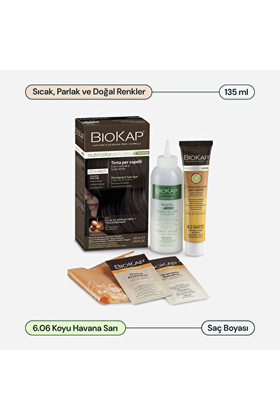 BioKap 6.06 Nutricolor Delicato Rapid Saç Boyası 135 Ml