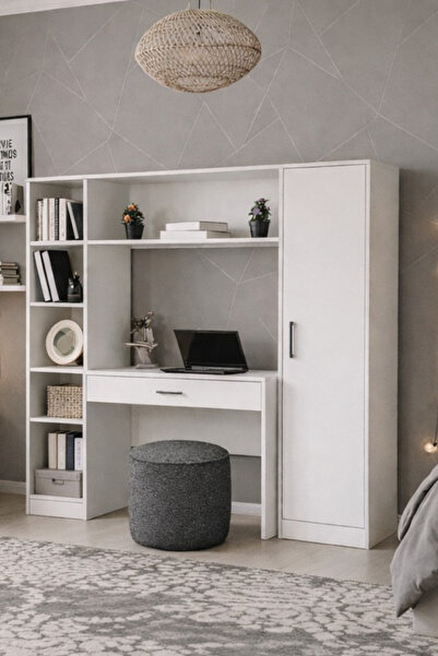 Setay Bilgisayar Masası, Hekta Kitaplıklı, Kapaklı Kitaplıklı Çalışma Masası ...