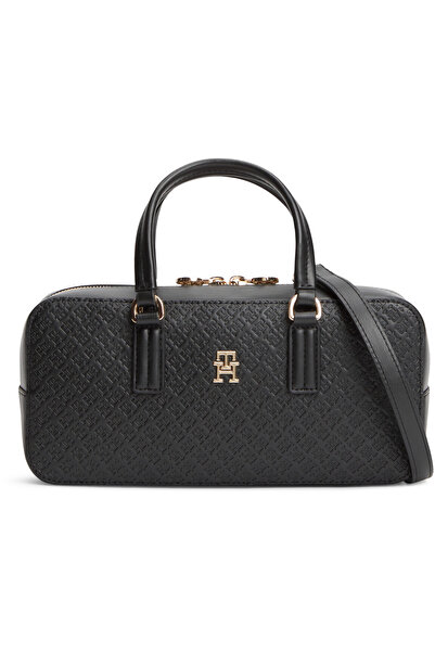 Tommy Hilfiger Th Günlük Cross Mono Black Women's Handbag