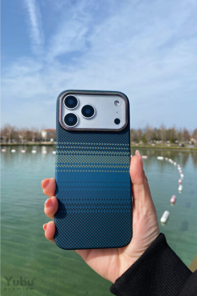 yubu حافظة حماية فاخرة متوافقة مع هاتف iPhone 17 Pro Max مصنوعة من ألياف الكر...