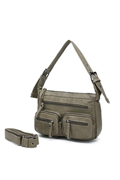 Solo Bag Washed Leather Multi-Compartment Stylish Shoulder and Crossbody Bag