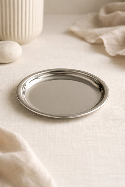 DİVAYS 11 cm Stainless Steel Appetizer and Serving Plate – Durable and Stylis...