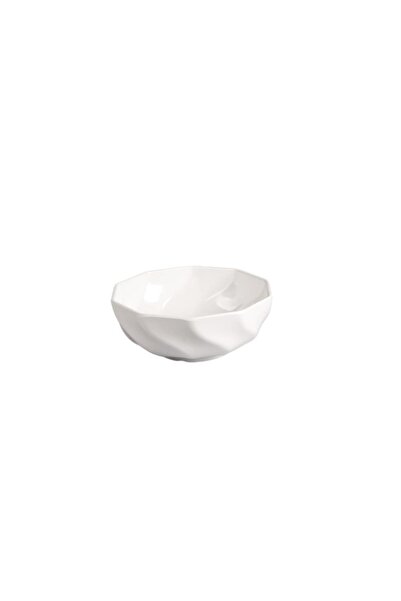 Globy Open Buffet Wavy Presentation Bowl White 20.5×9 cm