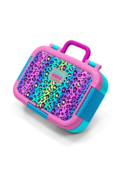 Coral High Kids Colorful Leopard Patterned Stainless Steel Lunch Box 39277