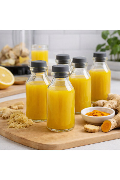 Gutsy GT 103X49X23CX6 CAM ŞİŞE LASTİK TAPALI 100 ML. 6'LI PAKET ZENCEFİL SHOT...