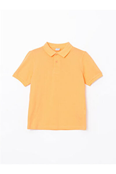 LC Waikiki Modanova Sezon Orange Polo Collar Basic Boy's T-Shirt