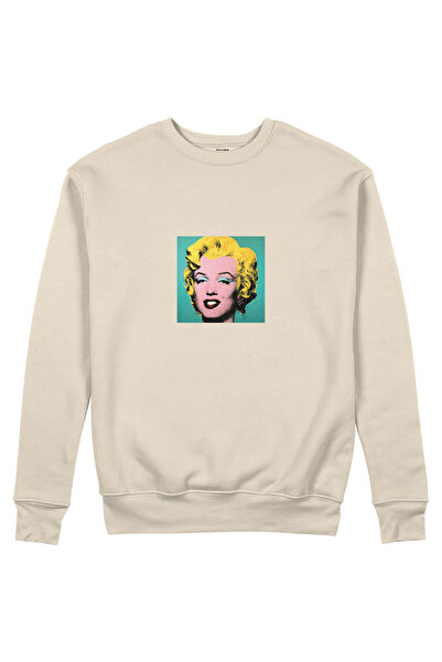 The Lucid Lab Andy Warhol / Marilyn Monroe Blue Sweatshirt - Beige