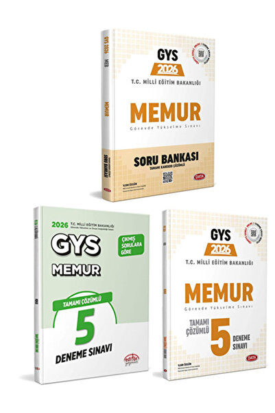 Data Yayınları 2026 Editör GYS MEB MEMUR Görevde Yükselme Soru Bankası ve Den...