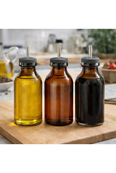 Gutsy GT 100LCRX3 LİKİT SOS ŞİŞESİ CAM 100 ML RENKLi 3'LÜ SET