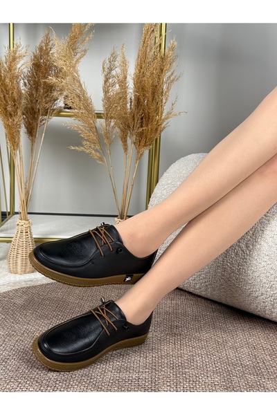 Eysha Pantofi casual din piele ortopedică cu șireturi pentru femei Leya