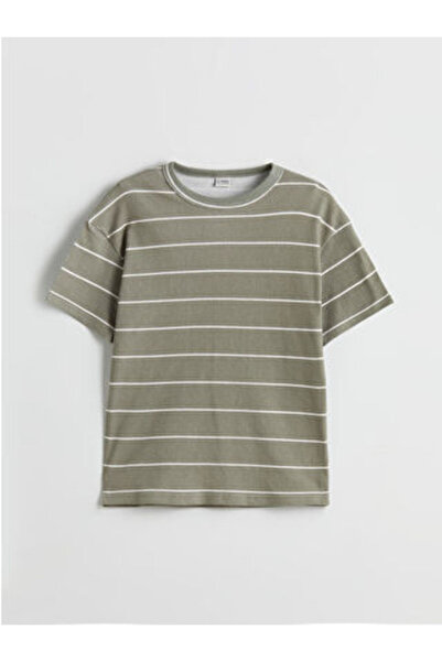 LC Waikiki Green Crew Neck Boy's T-Shirt