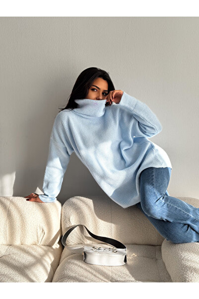Balıkçı Yaka Yumoş Oversize Kazak