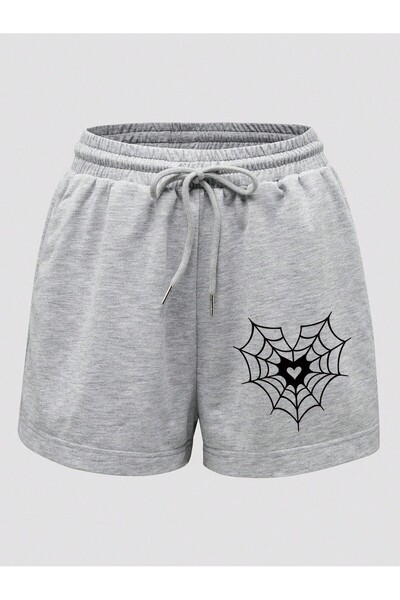 Generic Brand New Fashion Men's Spider Print Shorts with Pockets