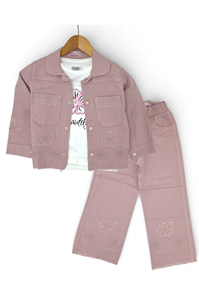 voyyo kids baby Pantaloni din in cu motive florale pentru fete cu vârste într...