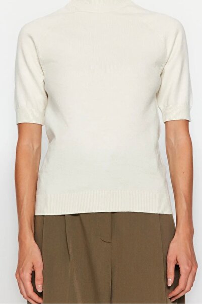 Noi Belis Basic Mock Neck Half Sleeve Knitwear Blouse Aw25Bz0002