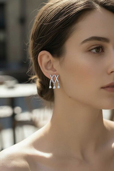 Aware Time Anti-Tarnish Steel Zircon Stone Earrings