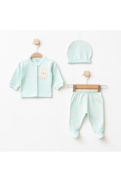 Aziz Bebe Baby Girl Bodysuit, Pants, Beanie, 3-Piece Baby Set, 0 Months-6 Months