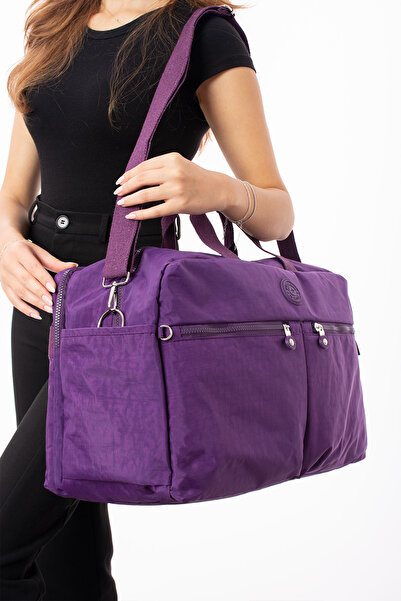 KIRASE Unisex Large Clinker Fabric Waterproof Long Strap Travel and Sports Ba...