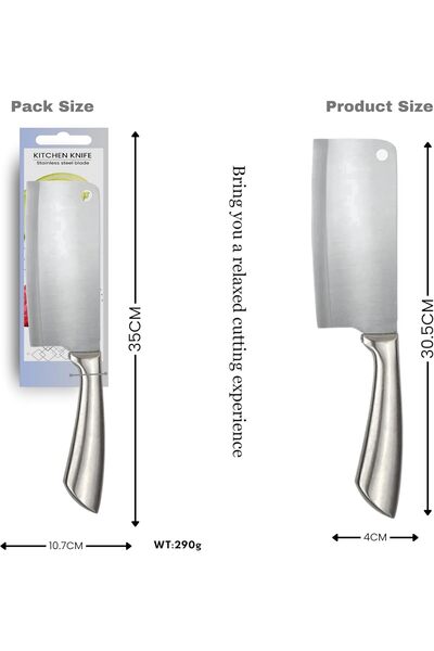 Feelings Stainless Steel Cleaver Knife – Heavy-Duty Meat & Vegetable Chopper with Ergonomic Handle