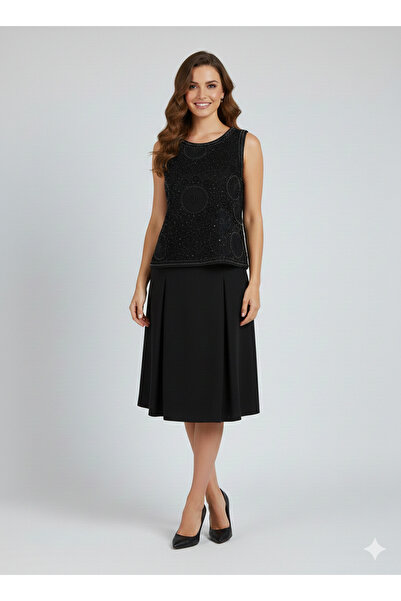 Ekol Kolsuz Taş İşlemeli Bluz 2856