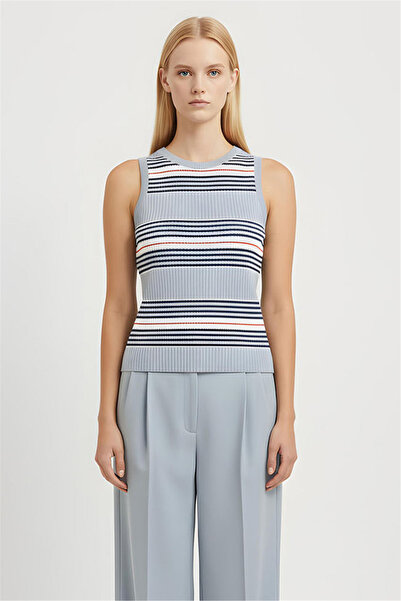 Perspective Multicolored Knitwear Blouse