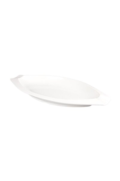 Globy Open Buffet Oval Presentation Plate White 53×26 cm