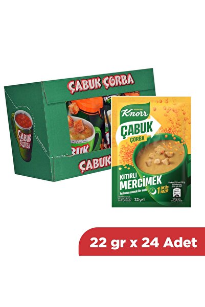 Knorr Çabuk Çorba Kıtırlı Mercimek 22 gr x 24 Adet