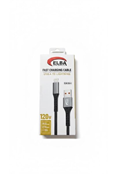 ELBA ELB120-4 120W Ultra Hızlı Şarj Kablosu – USB'den Lightning'e, 1 Metre, S...