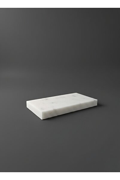 FARALYAHOME Natural White Thick Marble 20X10 cm Oil Tray Presentation Tray Li...