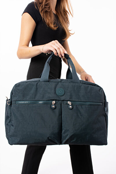 KIRASE Unisex Large Clinker Fabric Waterproof Long Strap Travel and Sports Ba...