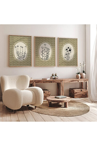 Dekorsiahome Σετ Τραπεζαρίας Κουζίνας Σαλονιού 3 τεμαχίων με Ξύλινο Πλαίσιο S...