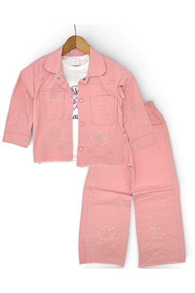 voyyo kids baby Pantaloni din in cu motive florale pentru fete cu vârste într...