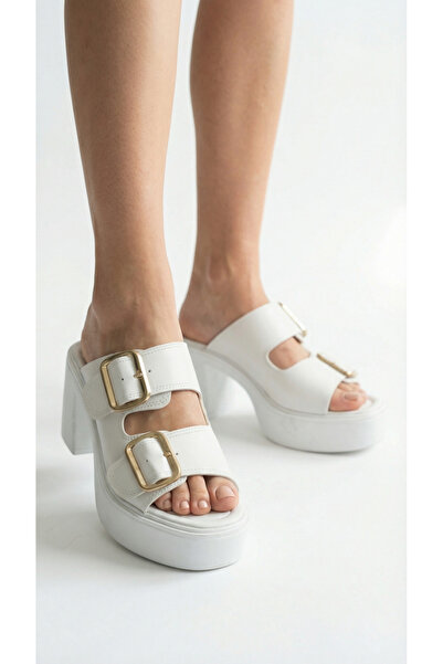 Limeo Χοντρές διπλές χρυσές αγκράφες με λεπτομέρειες, άνετα γυναικεία καλοκαι...