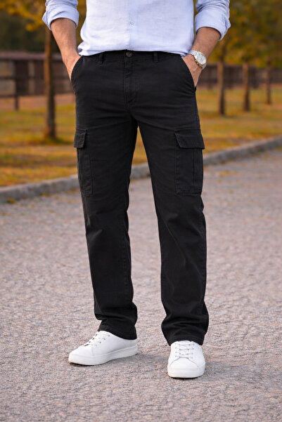 comstar Muške premium udobne dimljene široke kargo pantalone