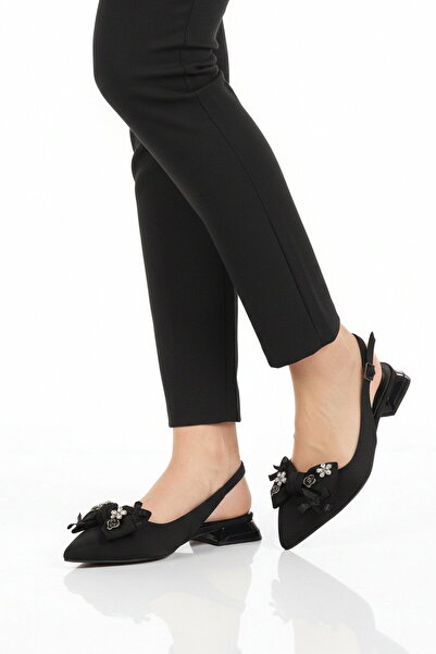 AYAKMOD Black Davet Special Occasion Women's Evening Dress Shoes 606058 Z