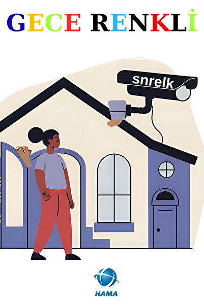 SNRELK Full Hd Dış Mekan Gece Renkli 3'Lü 320 Gb Hdd Güvenlik Kamera Seti
