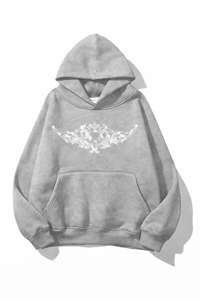 Flaubert -Unisex Heart Lines Stone Printed Sweatshirt 3 Thread Compact Fabric...