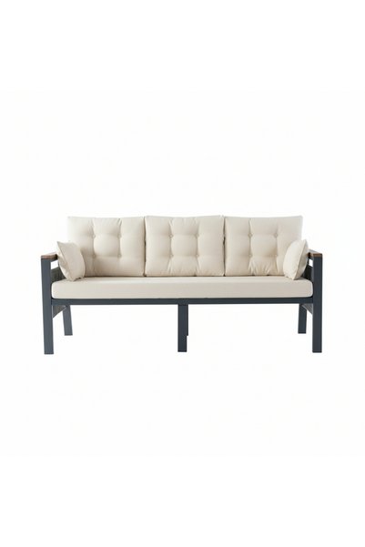 Tu Tienda ALÜMİNYUM ALAÇATI 3+1+1+MASA(70*120)+2PUF BAHÇE BALKON MUTFAK TAKIMI