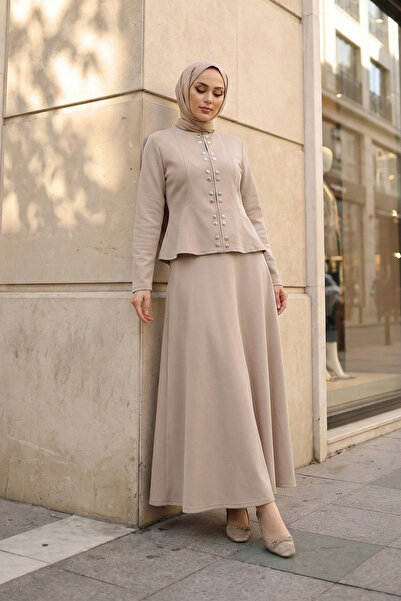 MODAQU Σετ κατάδυσης με διπλά κουμπώματα και φούστα με βολάν – Βιζόν