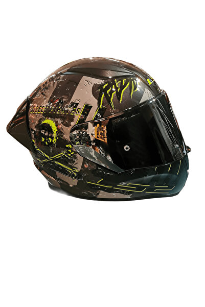 LS2 RAPID 2 PIRATES TITANIUM KASK GRİ VİZÖRLÜ